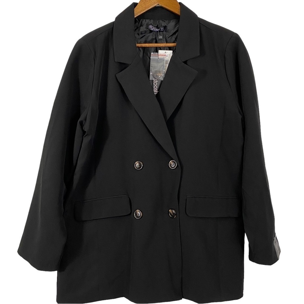 Stoosh Womens Blazer Size XL Long Sleeve Black Career Casual.